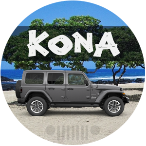 Jeep at Kona Airport Beach