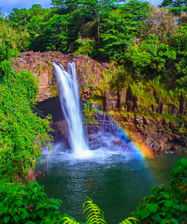 Rainbow Falls on the Big Island of Hawaii